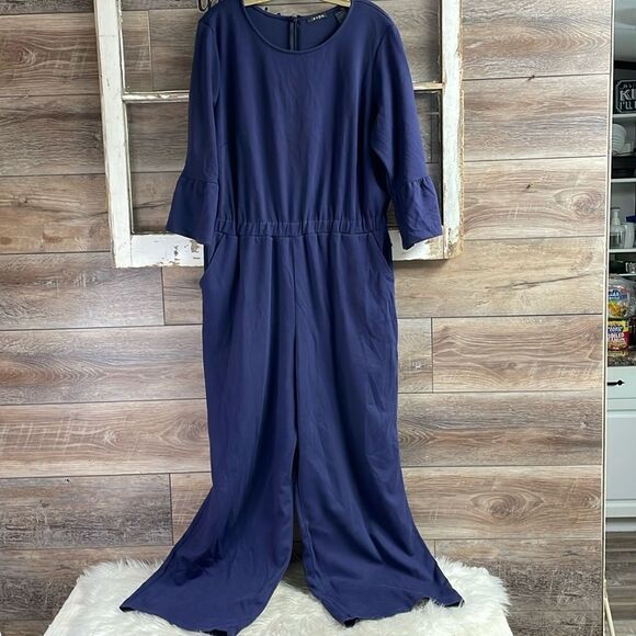 Avon Fashions Jumpsuit Romper Vintage, Ladies Size XL (16), Dark Blue - Picture 2 of 10
